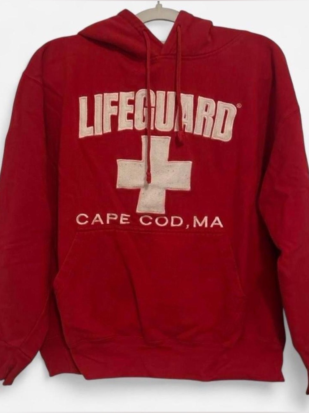 Lifeguard Cape Cod Red Hooded Sweatshirt